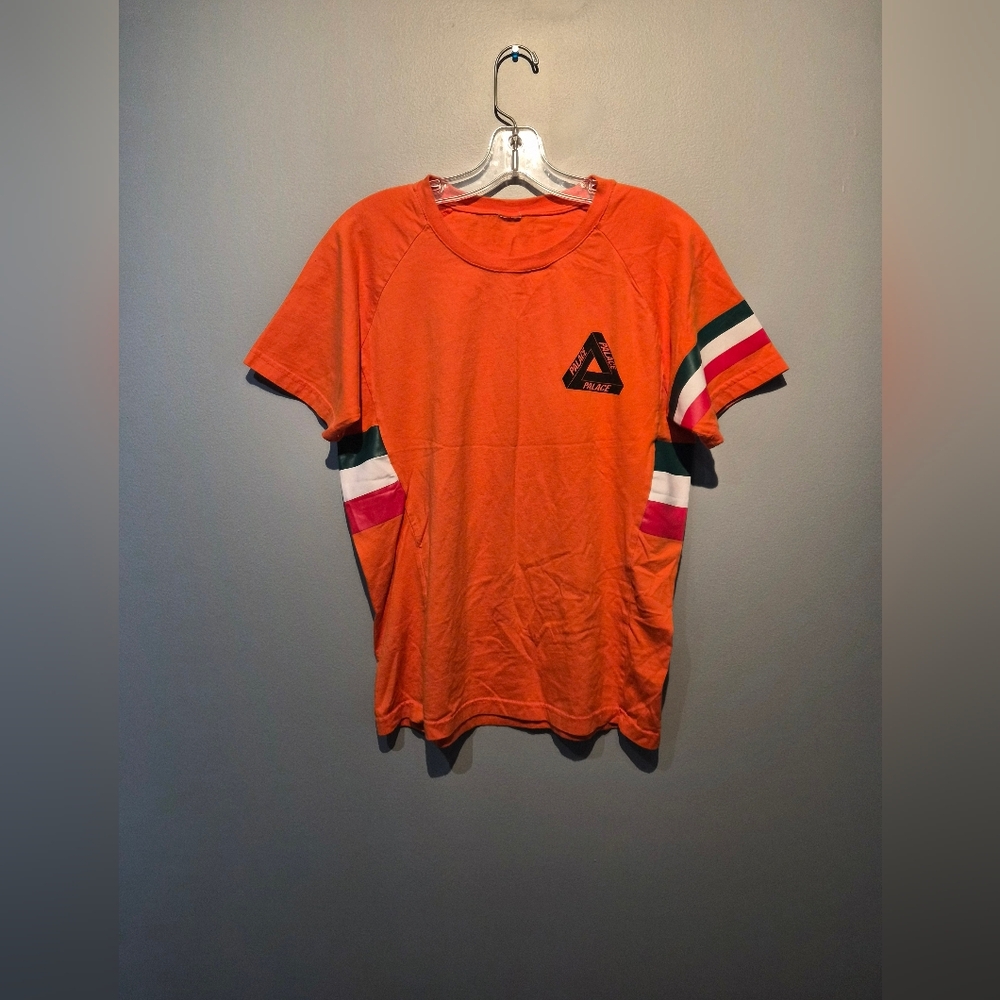 Palace Orange with stripes Graphic T-Shirt | Size Large